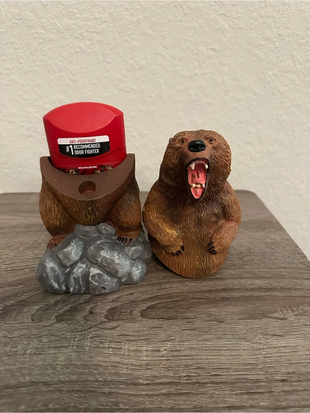 Old Spice Bearglove Brown Bear Figurine Deodorant Holder